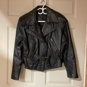 VTG thick heavy leather jacket